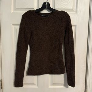 Moda International Brown Stretch Sweater. Size Medium.